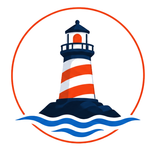 Plugin Lifeboat lighthouse above blue waves